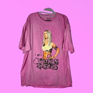 Britney Spears Pink Vintage Wash T-Shirt Size XL